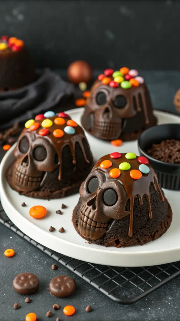 How To Make Chocolate Lava Skull Cakes