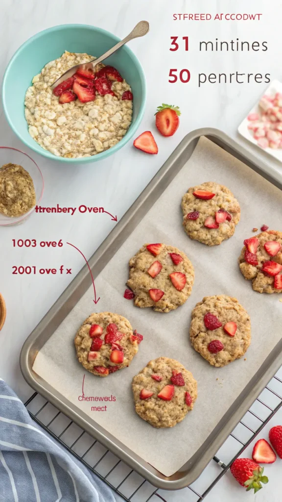 Strawberry Breakfast Cookies